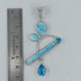 925 Sterling Silver Larimar Pendant