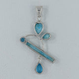 Larimar 925 Sterling Silver Pendant