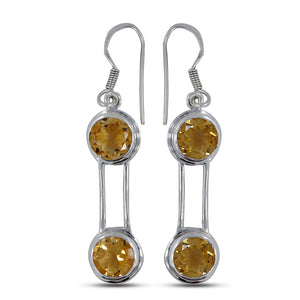 Blue Topaz Silver Earrings