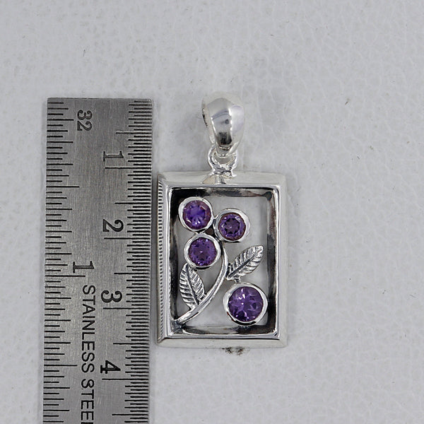 925 Sterling Silver Amethyst Pendants