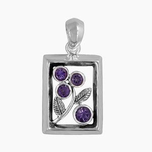 925 Sterling Silver Amethyst Pendants