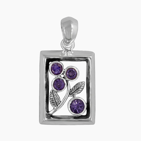 925 Sterling Silver Amethyst Pendants