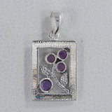 925 Sterling Silver Amethyst Pendants