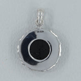 Raw Black Tourmaline Silver Pendant