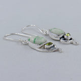 Green  Peridot Silver Earrings