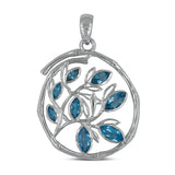 Blue Topaz 925 Silver Pendant