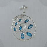 Blue Topaz 925 Silver Pendant