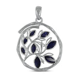 925 Silver Blue Topaz Pendant