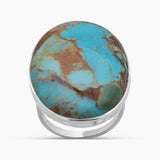 Blue Copper Turquoise Silver Rings