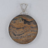 Fossilized Stromatolites Silver Pendants