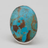 Blue Copper Turquoise Silver Rings