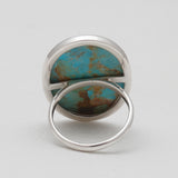 Blue Copper Turquoise Silver Rings