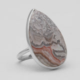 Crazy Lace Agate Silver Rings