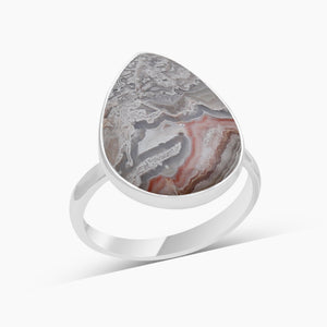 Crazy Lace Agate Silver Rings