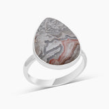 Crazy Lace Agate Silver Rings