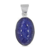 Tanzanite Cabochon in 925 Sterling Silver Pendant