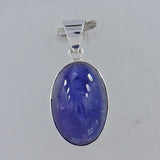 Tanzanite Cabochon in 925 Sterling Silver Pendant