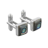 Abalone Shell Square Classic Cufflinks with 925 Sterling Silver Jewelry