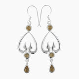 925 Sterling Silver Garnet Earrings