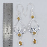 925 Sterling Silver Garnet Earrings