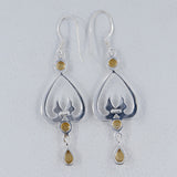 925 Sterling Silver Garnet Earrings