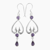 925 Sterling Silver Garnet Earrings