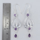 925 Sterling Silver Garnet Earrings