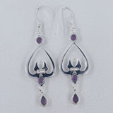 925 Sterling Silver Garnet Earrings