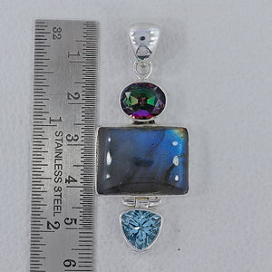 925 Silver Labradorite Pendants