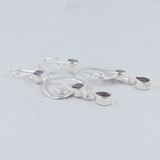 925 Sterling Silver Garnet Earrings