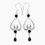 925 Sterling Silver Garnet Earrings
