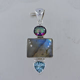 925 Silver Labradorite Pendants