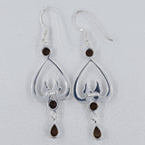 925 Sterling Silver Garnet Earrings