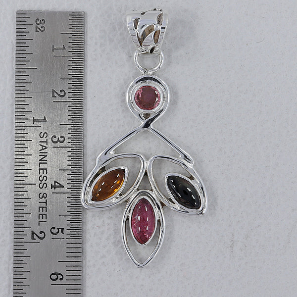 Stunning Tourmaline Gemstone Silver Pendants