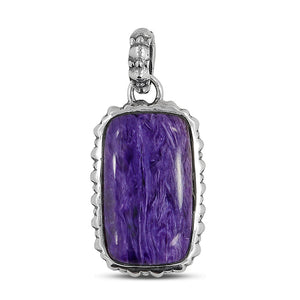 Charoite Gemstone Silver Pendants