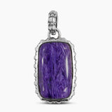 Charoite Gemstone Silver Pendants
