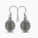 Black Onyx Silver Earrings