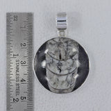 Fossil Orthoceras 925 Sterling Silver Pendant