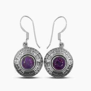 Amethyst Silver Earrings