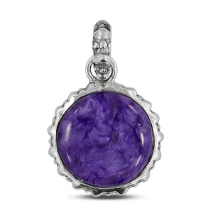 Charoite Gemstone Silver Pendants