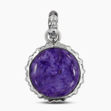 Charoite Gemstone Silver Pendants