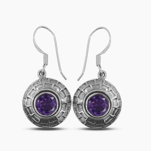 Amethyst Silver Earrings
