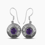 Amethyst Silver Earrings