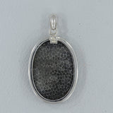 925 Sterling Silver Black Coral Pendant