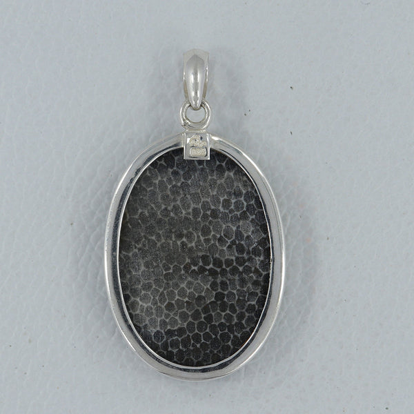 925 Sterling Silver Black Coral Pendants