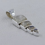 Rainbow Moonstone 925 Sterling Silver Pendant