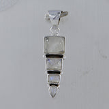 Rainbow Moonstone 925 Sterling Silver Pendant