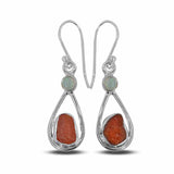 Fanta Garnet Silver Earrings