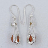 Fanta Garnet Silver Earrings