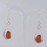 Fanta Garnet Silver Earrings